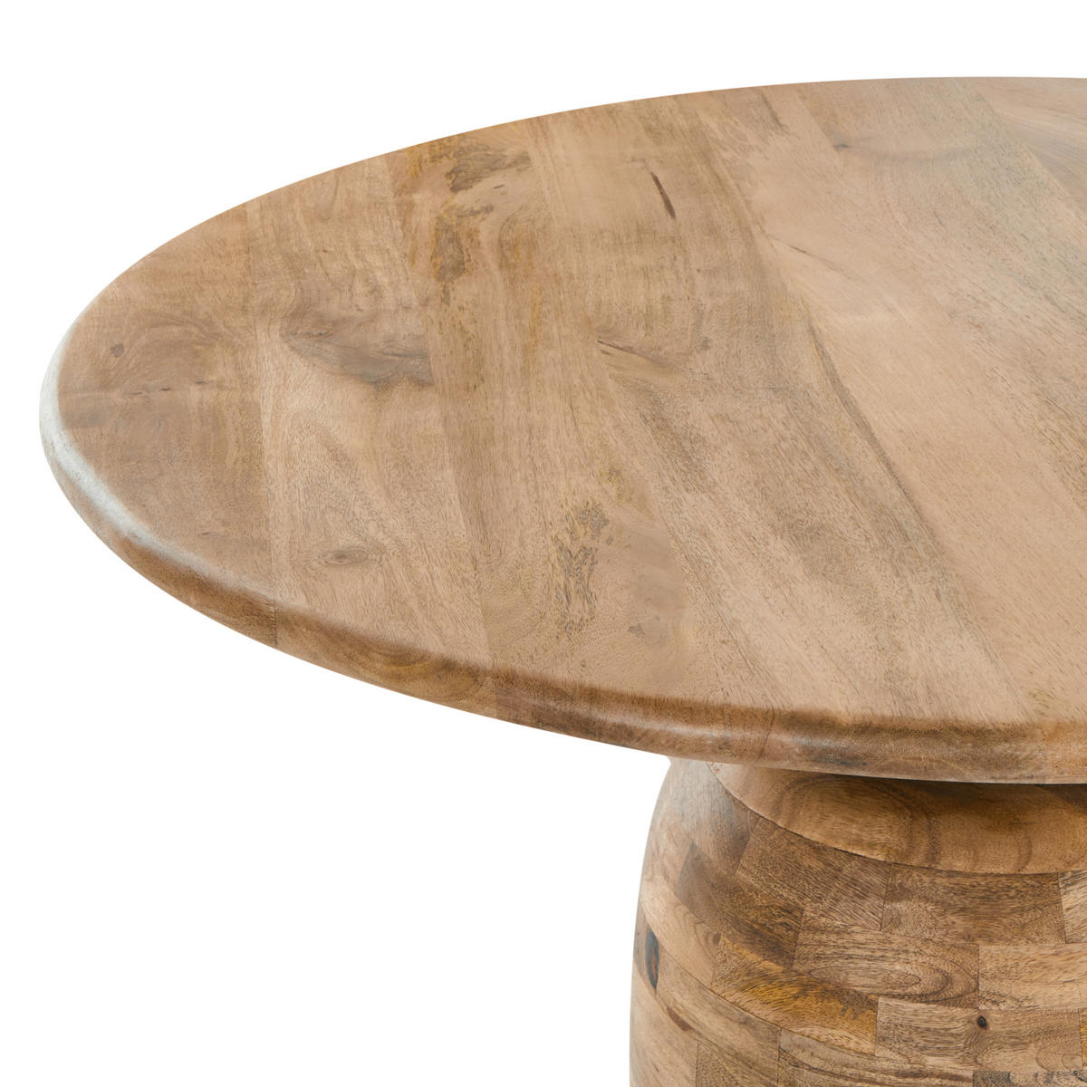 JÍDELNÍ STŮL Světle hnědý 110/110 cm Mangové dřevo Murtle - světle hnědá, dřevo (110/110/77cm) - Beliani