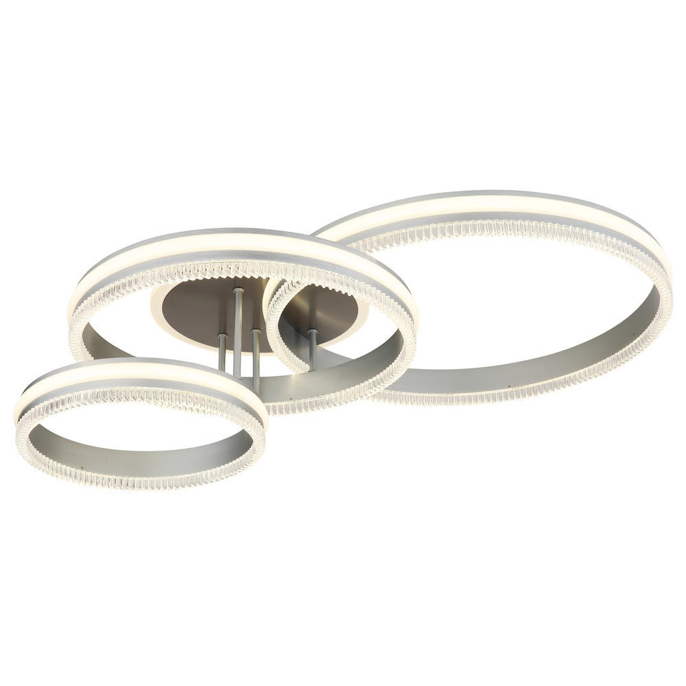 DECKENLEUCHTE FRANCINE, LED Metall schwarz-chrom matt, CCT - Schwarz, Metall (79.5/50/22cm) - Globo Lighting