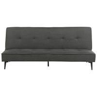 3-SITZER-SCHLAFSOFA dunkelgrau/schwarz Essvik - Schwarz/Grau, Textil (191/83/90cm) - Beliani