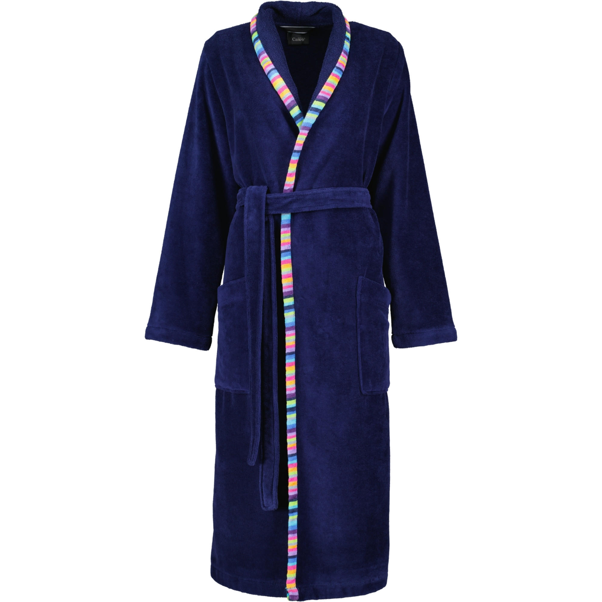 BADEMANTEL DAMEN SCHALKRAGEN SCHALKRAGEN 839 MARINE - 11 - Blau, Textil (XLnull) - Cawoe