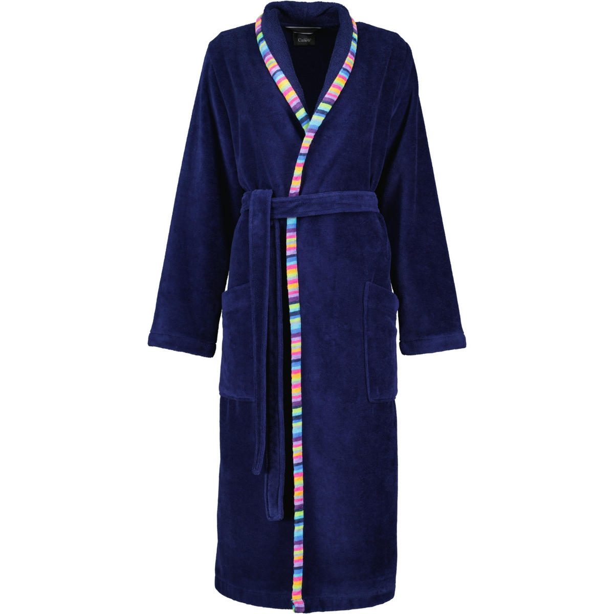 BADEMANTEL DAMEN SCHALKRAGEN SCHALKRAGEN 839 MARINE - 11 - Blau, Textil (XLnull) - Cawoe