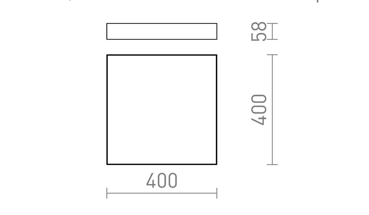 DECKENLEUCHTE LARISA SQ 40 Weiß 50 W - Weiß, Metall (40/40/58cm) - Rendl