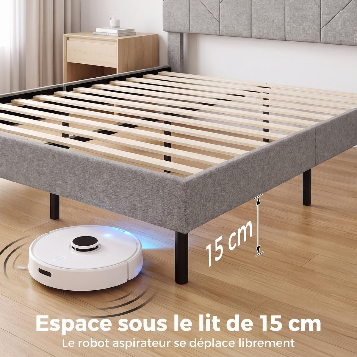 BETT Grau 196/149/105 cm - Grau, Metall - PANGIVO