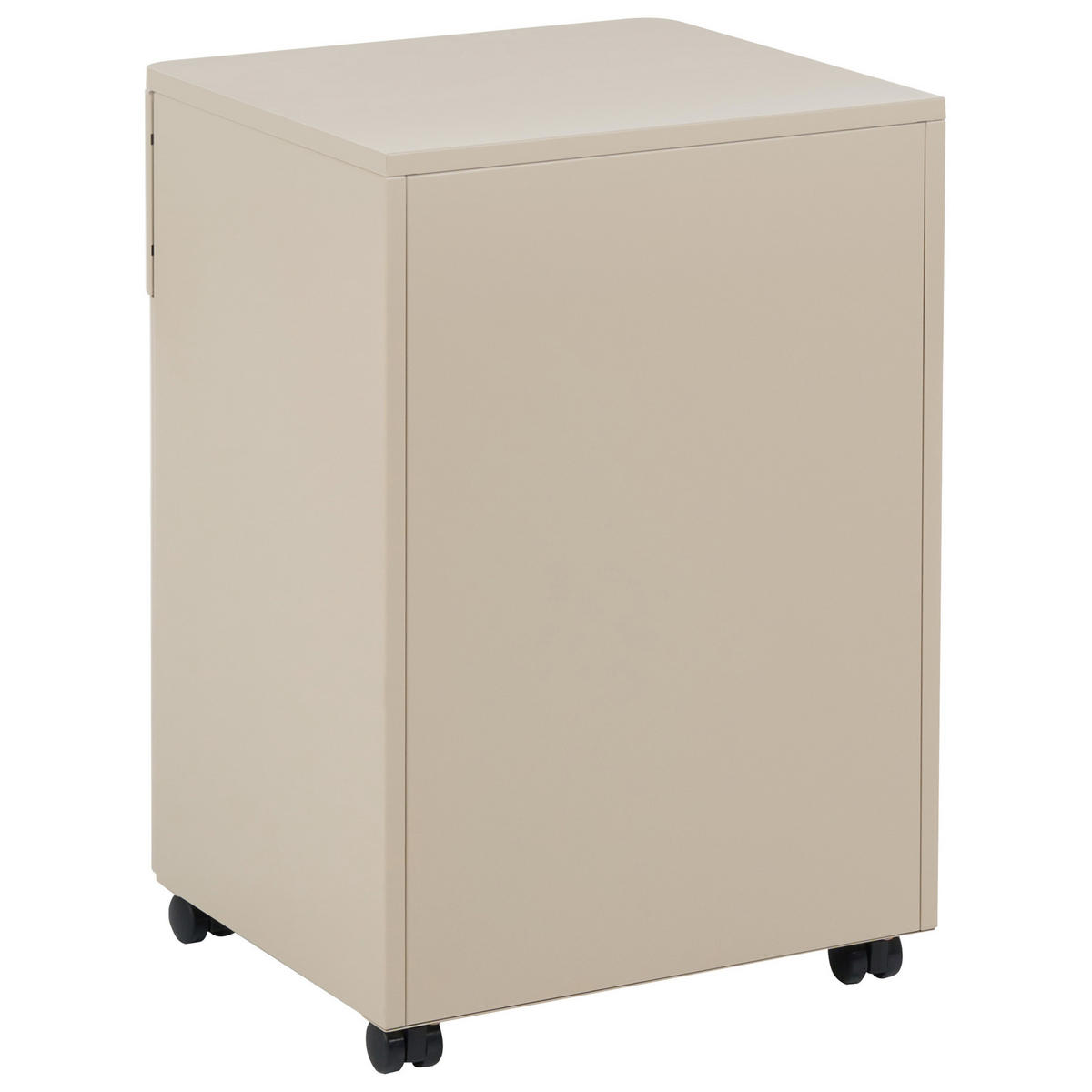 NACHTTISCH mit 1 Schublade Metall Beige Ombura - Beige, Metall (40/45/65cm) - Beliani