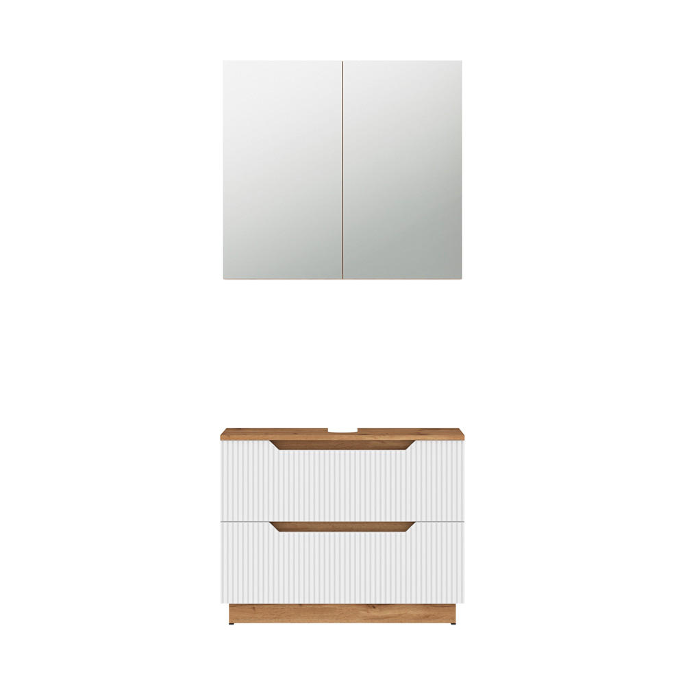 BADRUMSMÖBELSET Lotta, Vit, 2 delar 62.5/79.6/32 cm