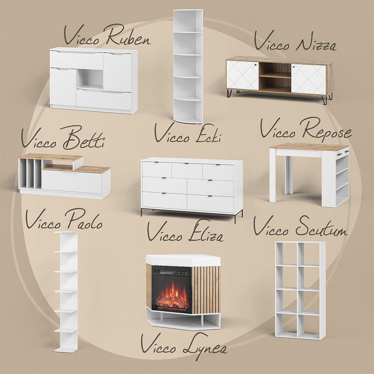 BOTNÍK Stepy Bílá - bílá, kompozitní dřevo (45/114/30cm) - Vicco