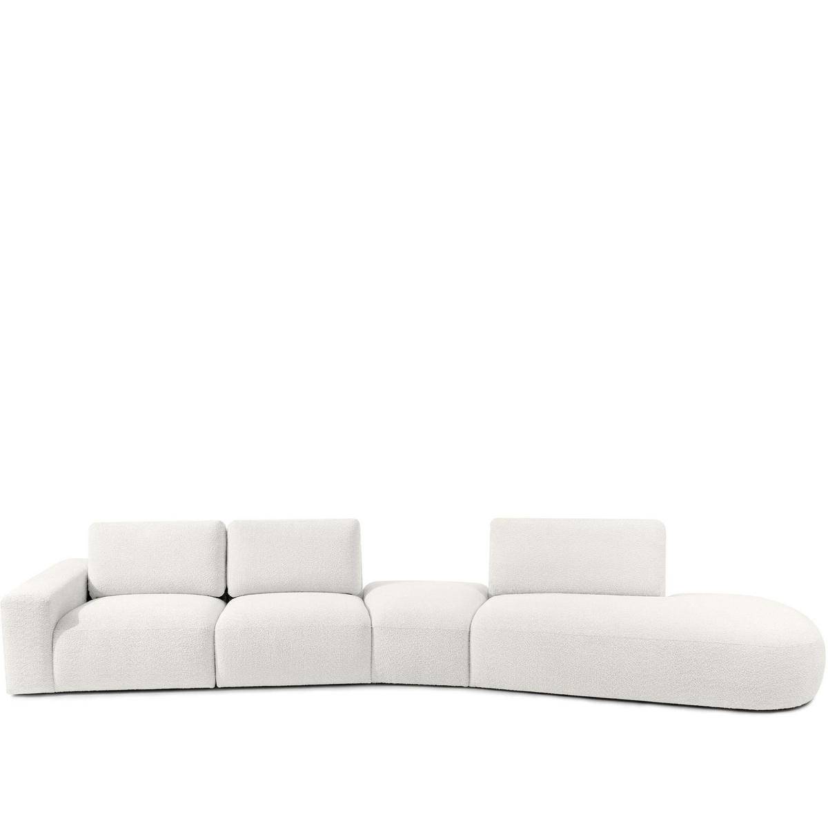 5-SITZER ECKSOFA ZUCCO Boucle rechts, Ecru - Ecru, Textil (430/84/105cm) - KONSIMO®