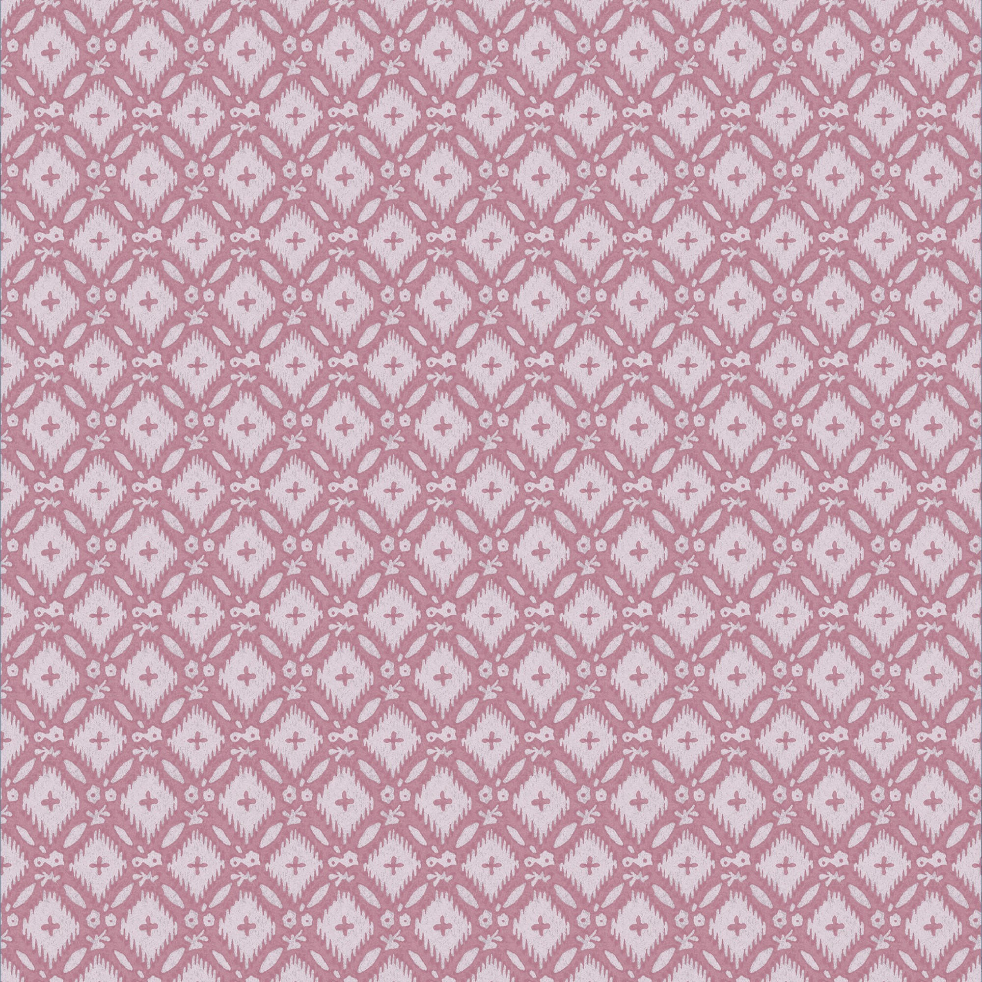 VLIESTAPETE Whitebrook Mulberry | Rosa | Karomuster| 10mx52cm - Pink, Papier/Kunststoff (52/1000cm) - Graham & Brown