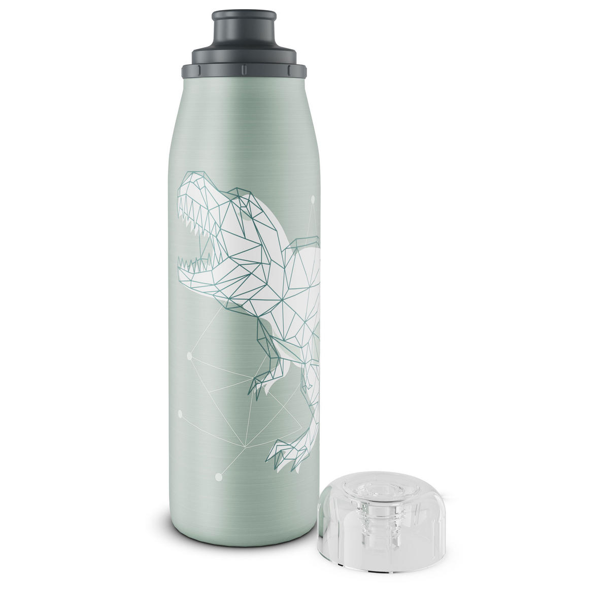 ISOLIER-TRINKFLASCHE KIDS ISO BOTTLE dinosaurs 0.5 L - Weiß/Grün, Metall (0.5L) - Alfi