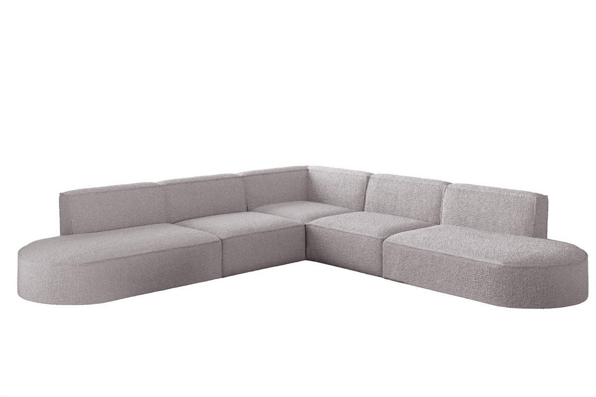 ECKSOFA Universal Palma Ascot Bukla - Rosa, Holzwerkstoff/Textil (276/276cm) - Fun Möbel