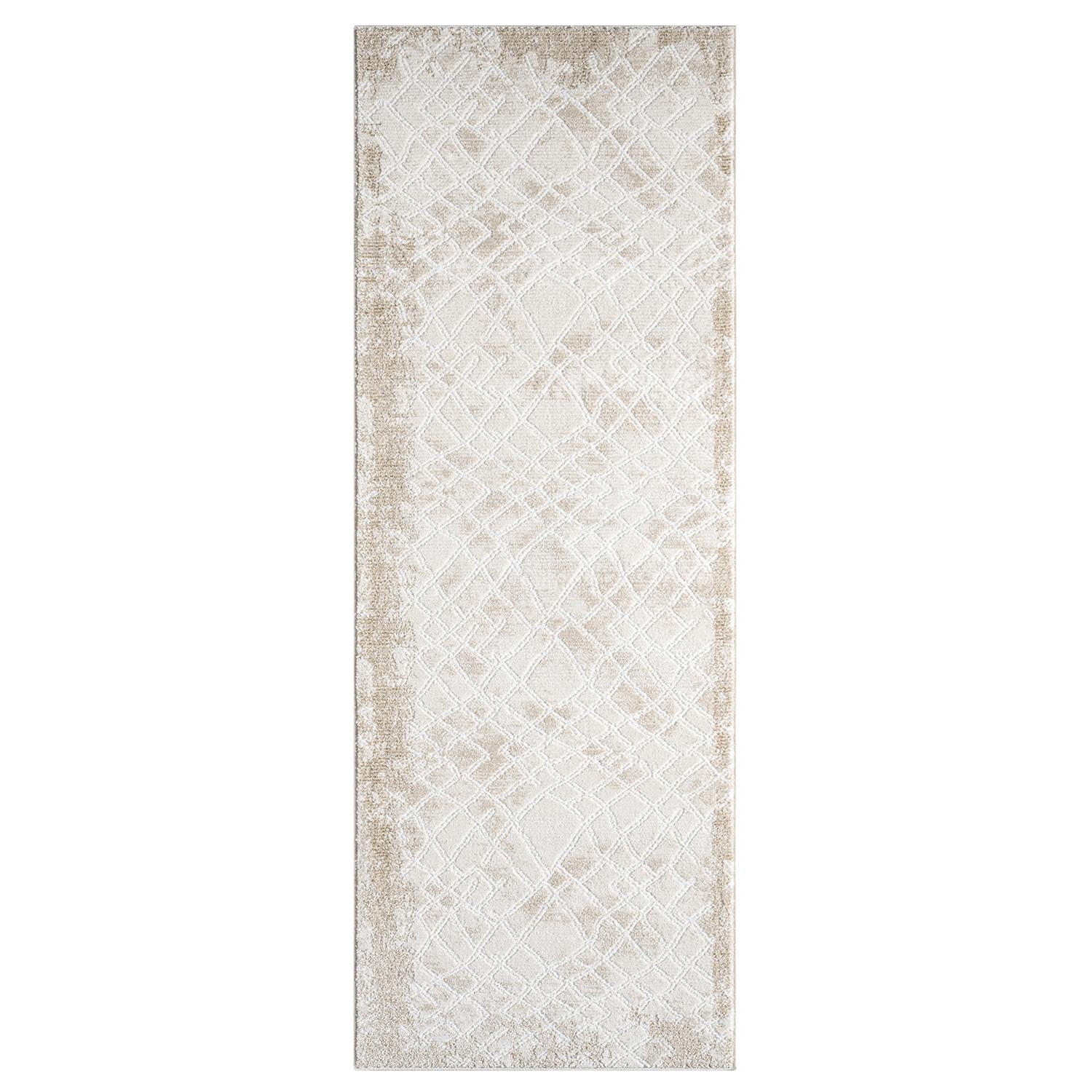 KURZFLOR-TEPPICH Antik 215 Creme 80x300 cm - Creme, Textil (80/300cm) - carpet city