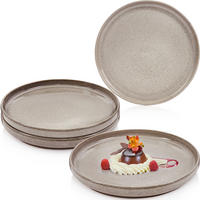 DESSERTTELLER SET KAIRO CLAY - 4 teilig aus Steingut - Grau, Keramik (28cm) - Sänger