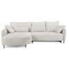 ECKSOFA Oblivio Cremeweiß Chenille - Creme/Schwarz, Textil/Metall (285/200cm) - Selsey