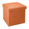SITZBOX mit Stauraum 30/30/30 cm (Orange) - Orange, Textil (38/38/38cm) - Intirilife