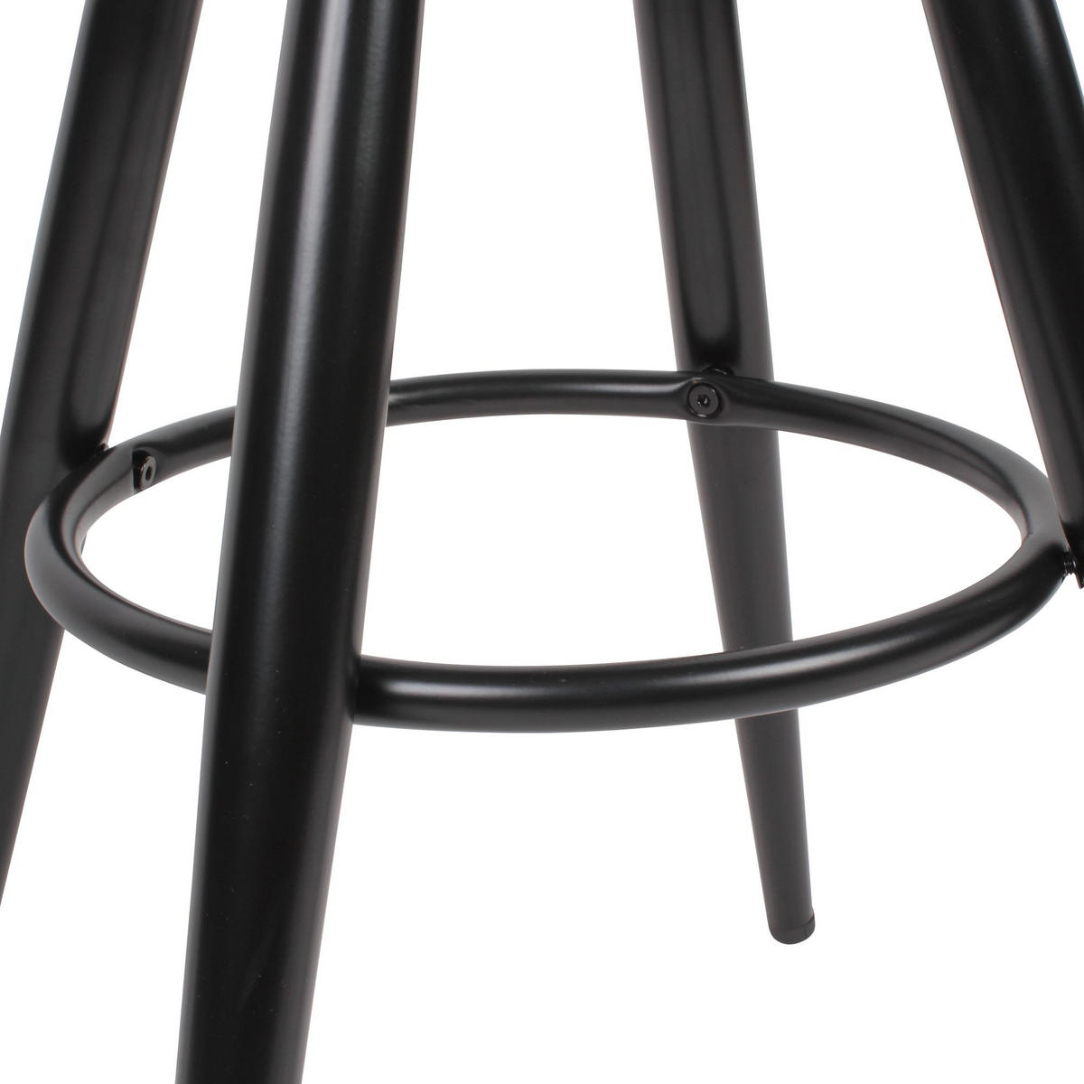 BARHOCKER Industrial Höhenverstellbar Drehbar Goldfarben TIBER, Schwarz 53x53x80 cm - Schwarz, Kunststoff/Metall (53/80/53cm) - KADIMA DESIGN