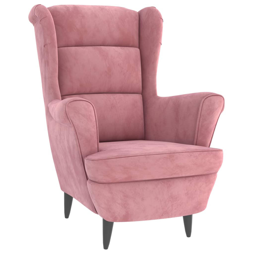 SESSEL Rosa Samt - Pink, Textil (74/100/84cm) - furnicato