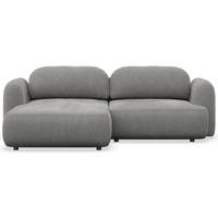 ROHOVÁ SEDAČKA Tvoya šedá žinylka - šedá/černá, textil/plast (267/175cm) - Selsey