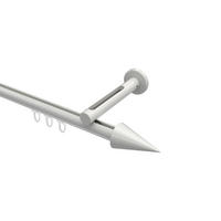 INNENLAUF-GARDINENSTANGEN-SET Siteno Savio 160 cm, 1-läufig, 20 mm Ø Weiß - Weiß, Metall (160cm) - INTERDECO