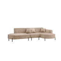 ECKSOFA Valencia - Beige, Holzwerkstoff/Textil (321/165cm) - Fun Möbel