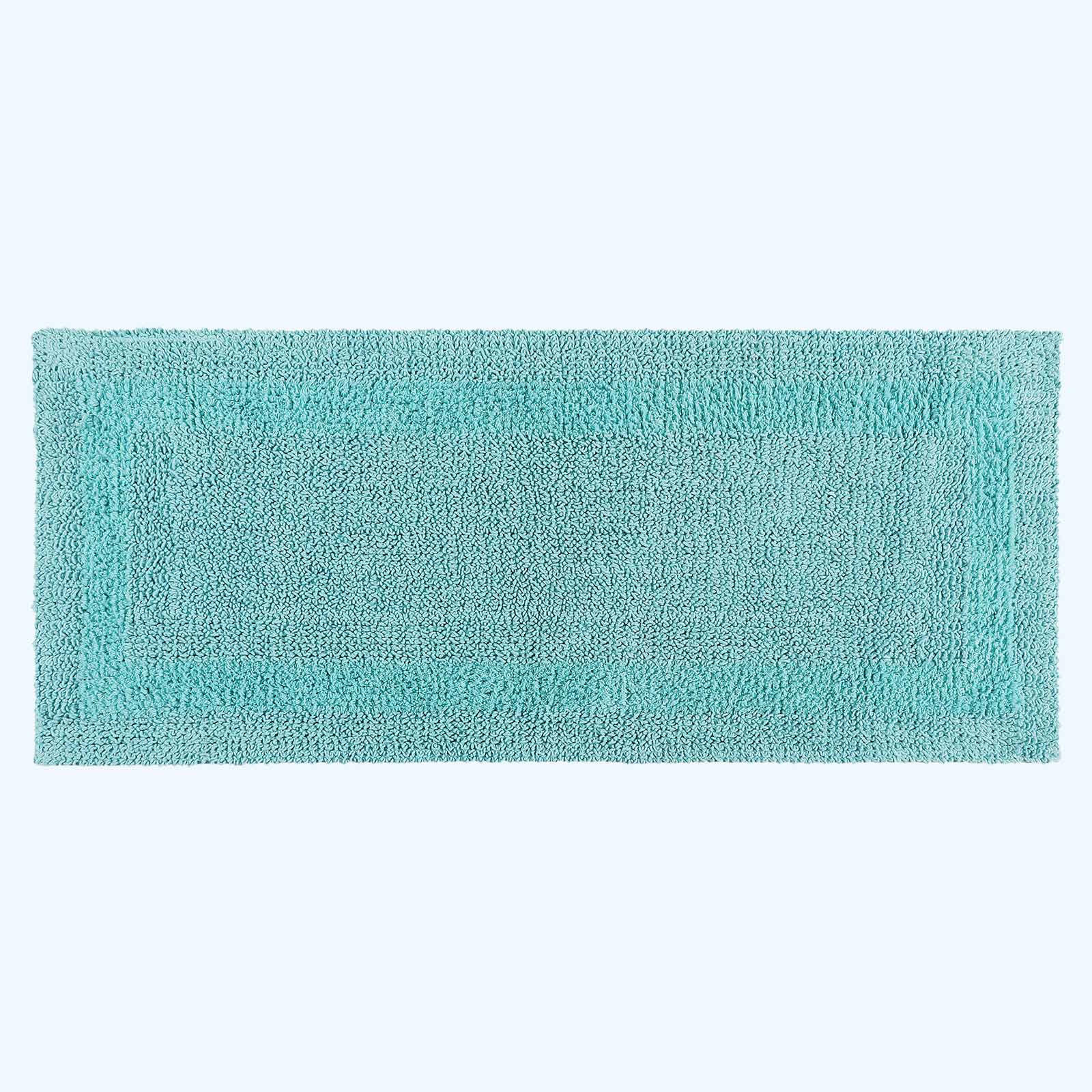 BADEMATTE 40/100 cm, 100% Baumwolle, wendbar - Hellblau, Textil (40/100cm) - Homescapes