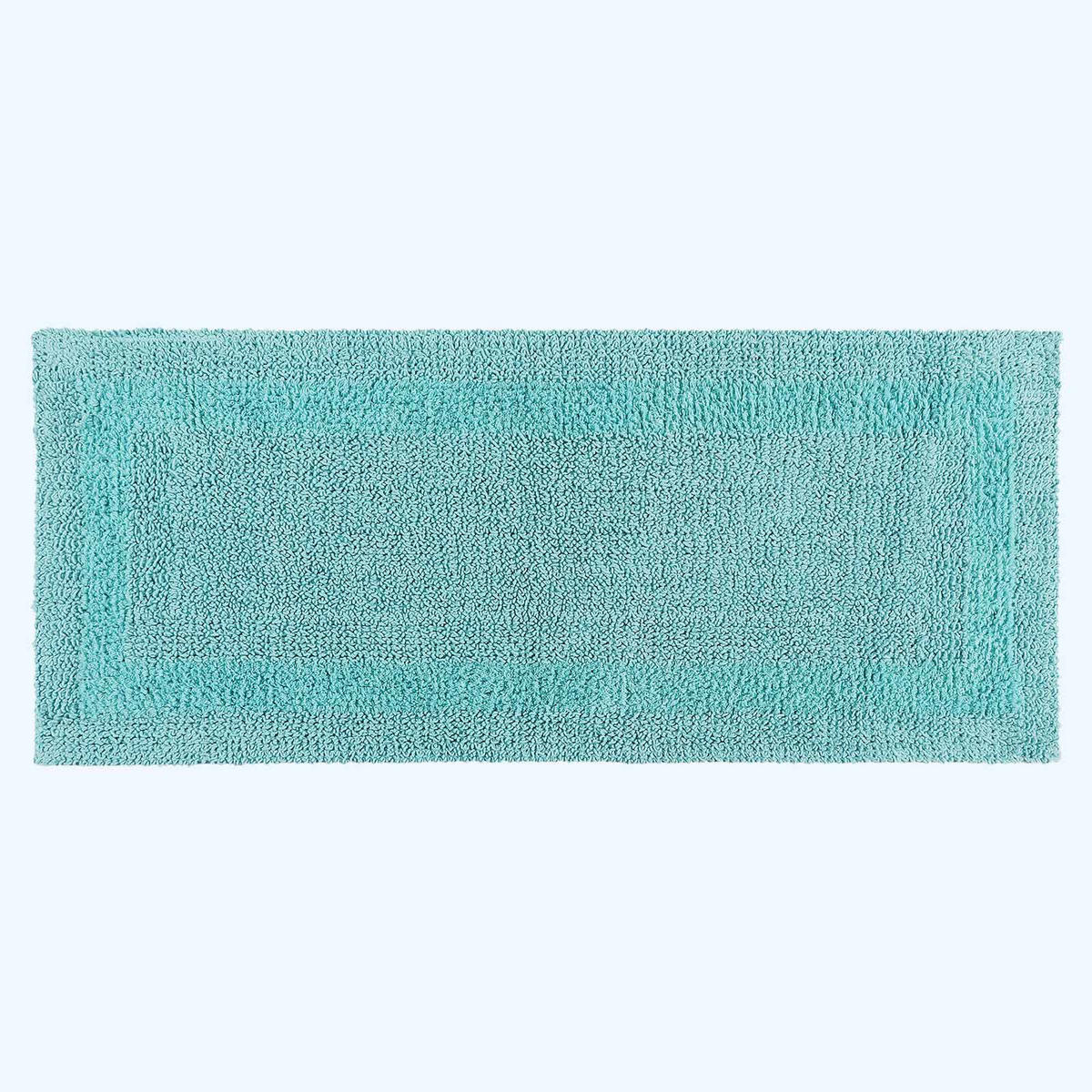 BADEMATTE 40/100 cm, 100% Baumwolle, wendbar - Hellblau, Textil (40/100cm) - Homescapes