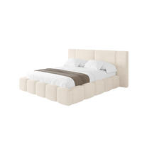 POLSTERBETT mit Bettkasten und Lattenrost, Bett mit Matratze H3/H4 - NILO 140x200 Beige - Creme, Holzwerkstoff/Textil (140/200cm) - ALTDECOR