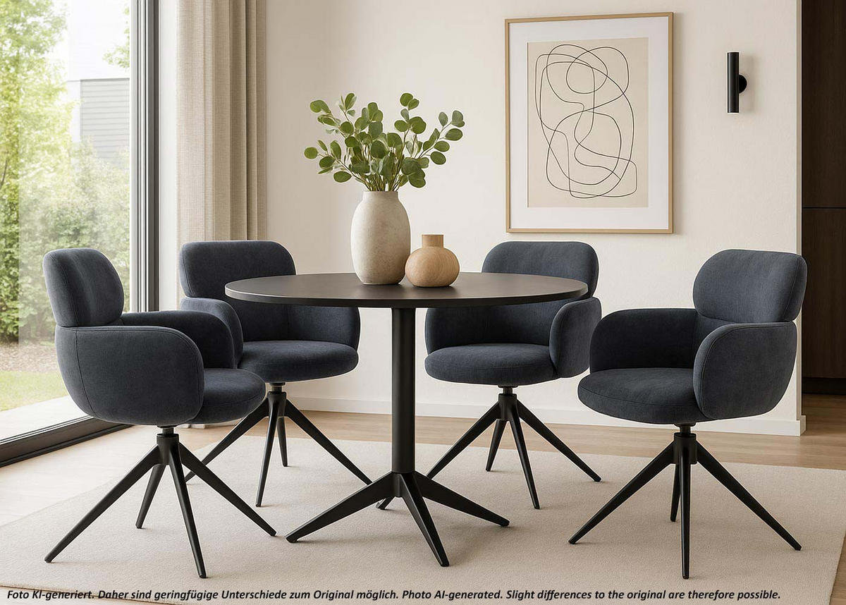 ESSZIMMERSTUHL Grau, Blau - Blau/Grau, Textil (61/86/69cm) - MCW