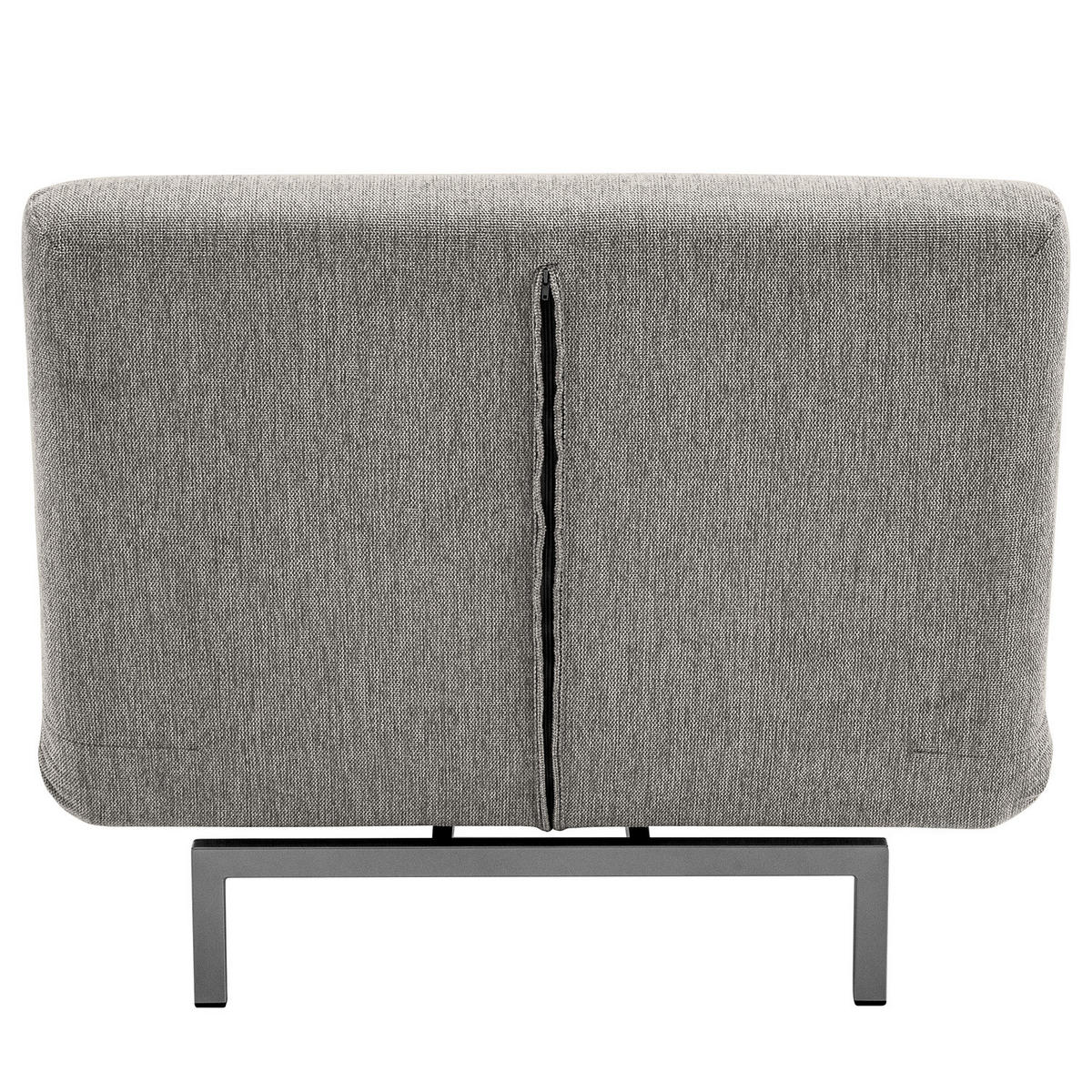 SCHLAFSESSEL - Silberfarben/Hellgrau, Textil/Metall (92/78/85cm) - home24