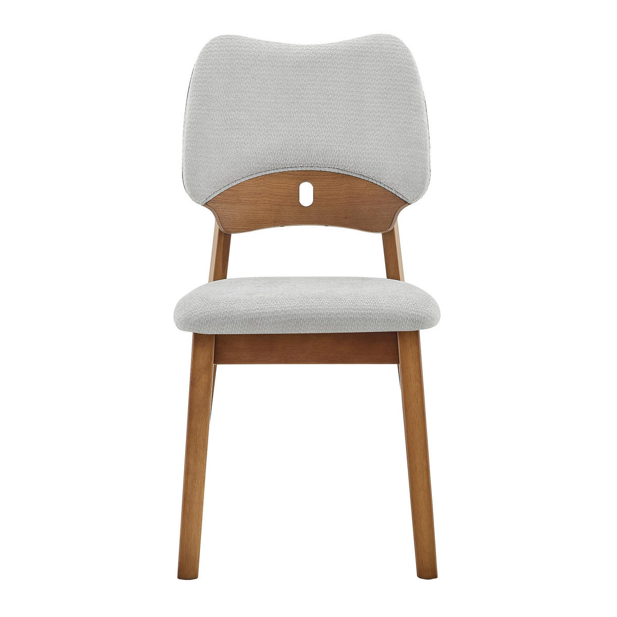 STUHL-SET DE-36734 2 Stück mit Schmetterlingsrückenlehne Grau - Grau, Holzwerkstoff (43/87.5/51cm) - ComfortXL