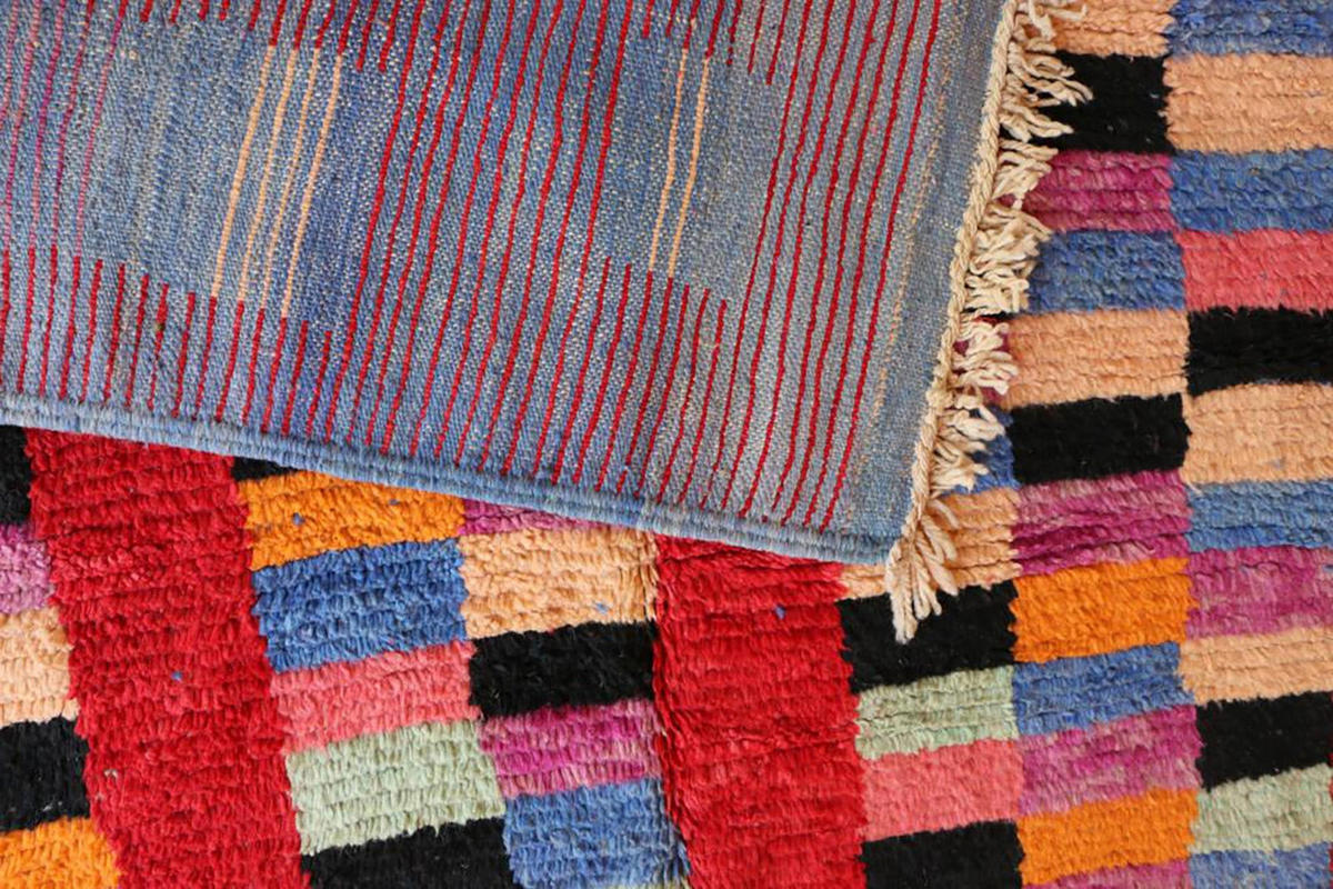 BERBERTEPPICH aus reiner Wolle 140x 200 cm - Rot, Naturmaterialien (140/200cm) - AFK Living