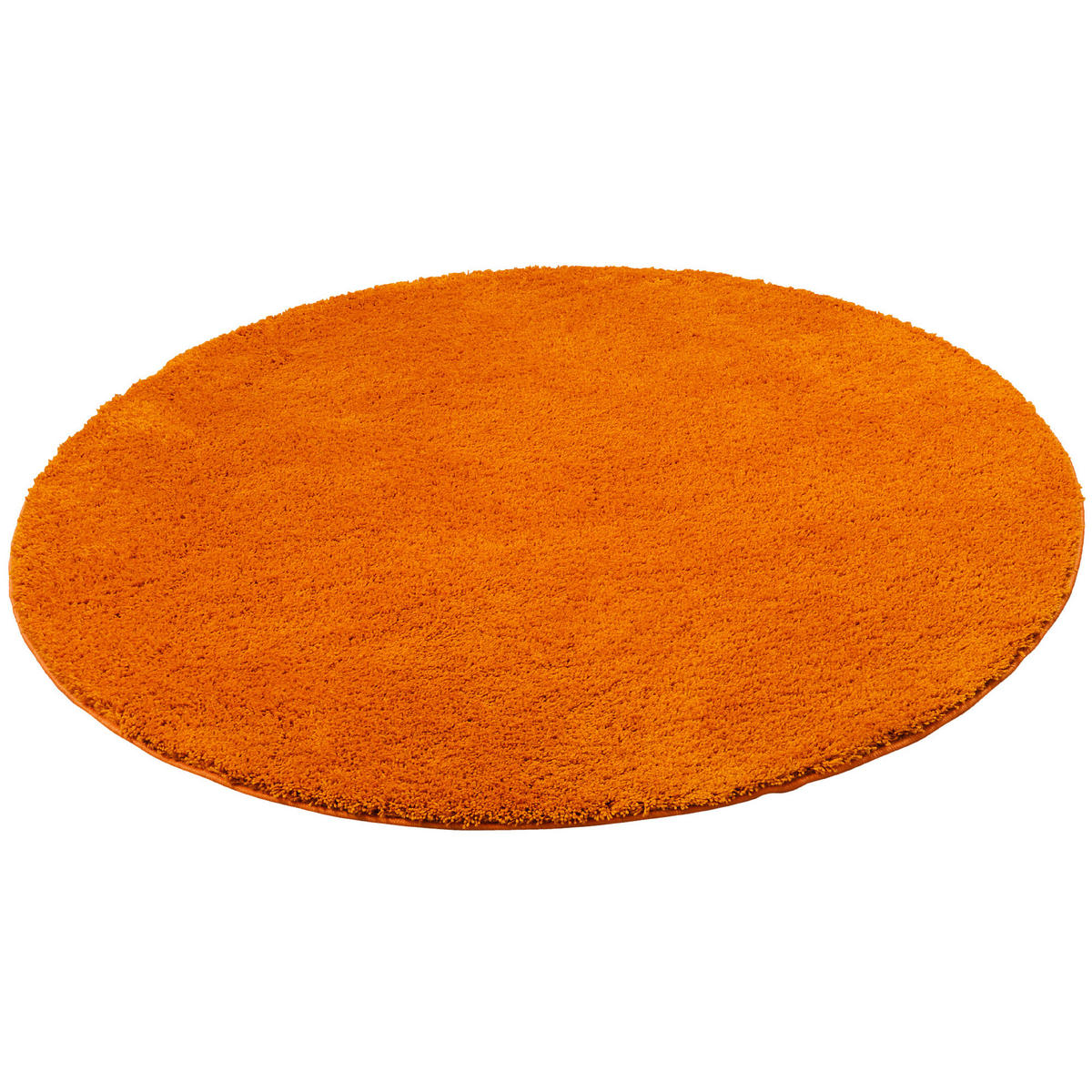 HOCHFLOR SHAGGY TEPPICH PALACE RUND - Orange, Textil (100/100cm) - Snapstyle