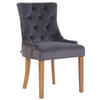 ESSZIMMERSTUHL Aboli Samt, antik-hell Dunkelgrau - Hellbraun/Dunkelgrau, Holz/Textil (55/92/58cm) - TPFLiving