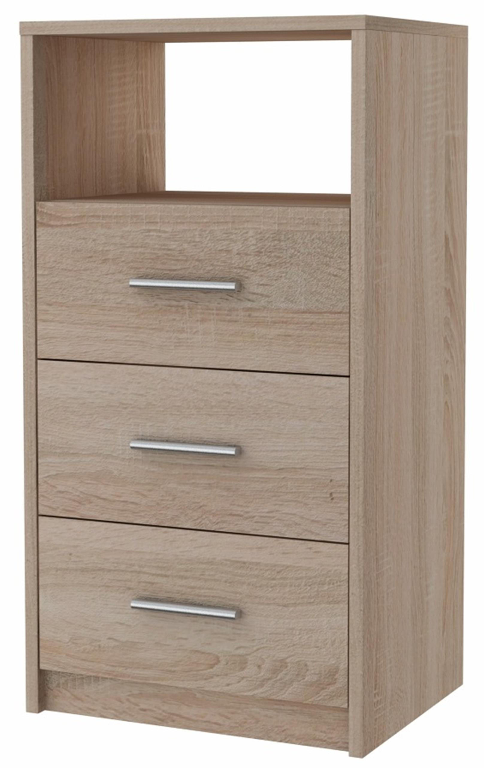 KOMMODE 3SO Sonoma Eiche 40/35/75 cm - Sonoma Eiche, Holzwerkstoff (40/75/35cm) - Matkam Möbel