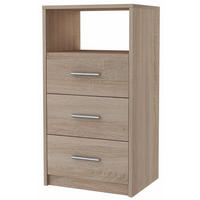 KOMMODE 3SO Sonoma Eiche 40/35/75 cm - Sonoma Eiche, Holzwerkstoff (40/75/35cm) - Matkam Möbel