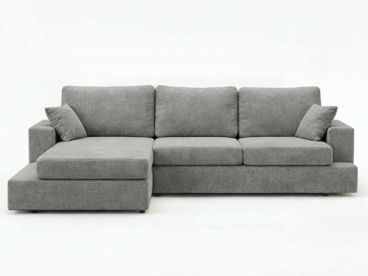 ECKSOFA Nesto Grau Links - Grau, Holz/Textil (260/165cm) - Graingold