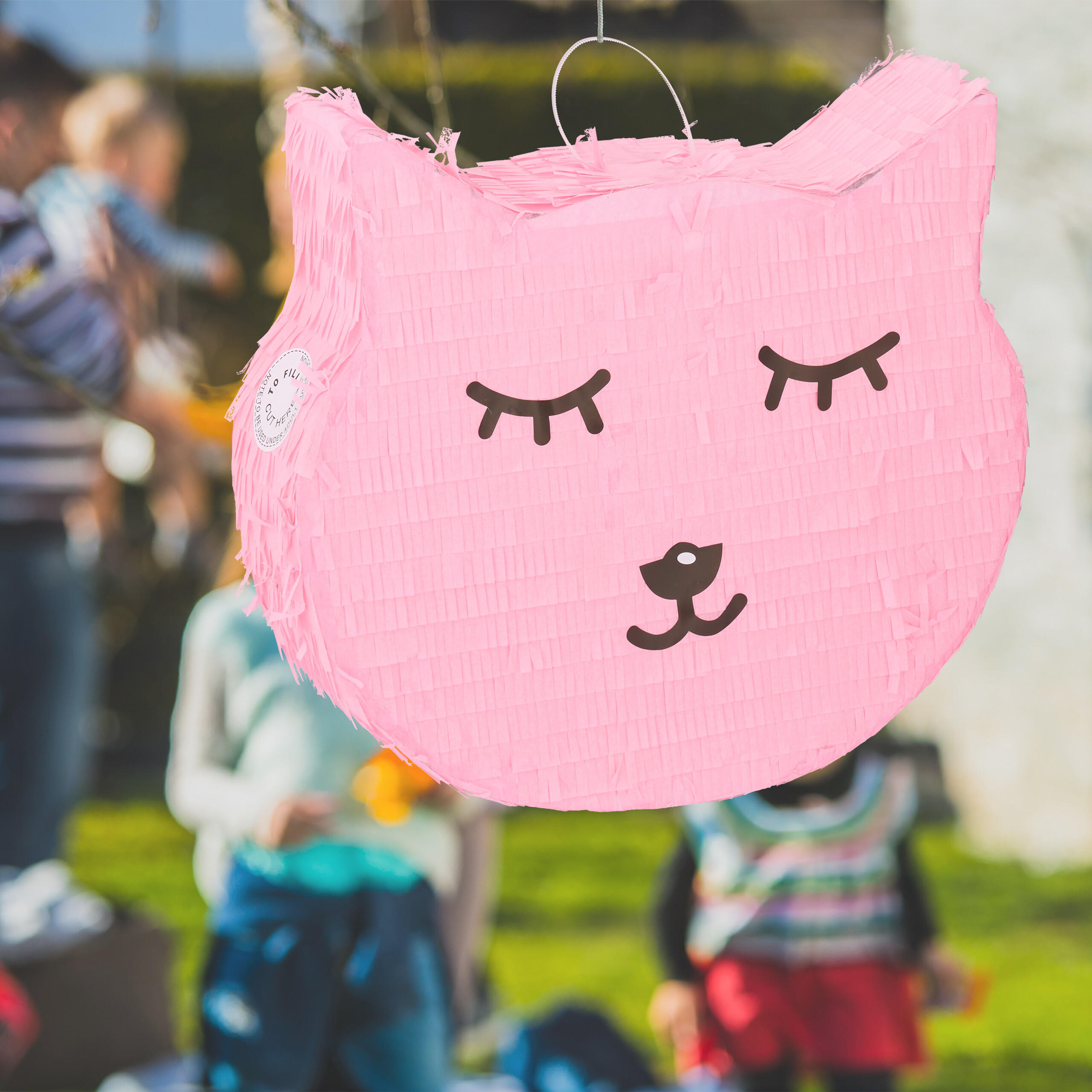 PINATA - Rosa, Papier/Wellpappe (37/34/9cm) - Relaxdays