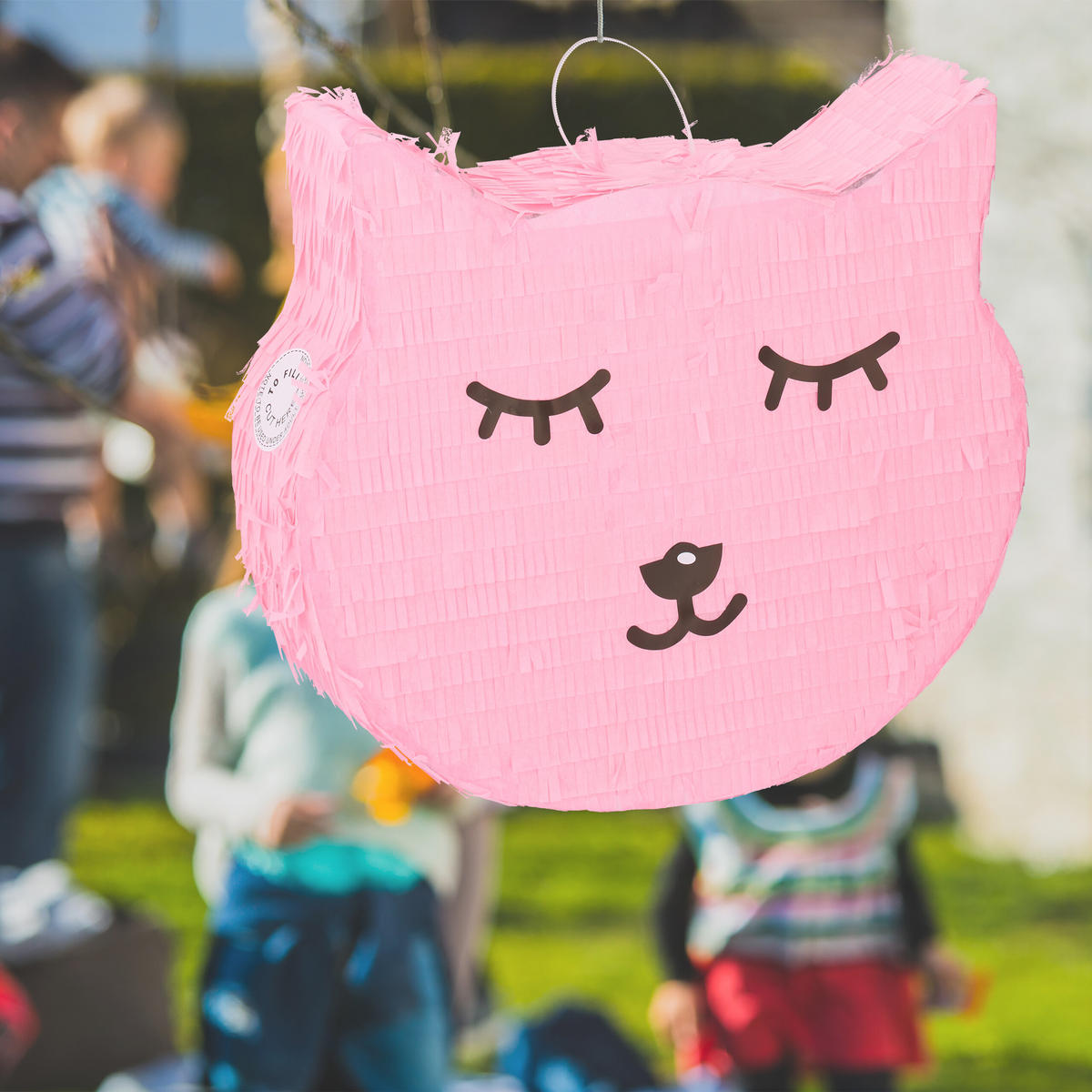 PINATA - Rosa, Papier/Wellpappe (37/34/9cm) - Relaxdays