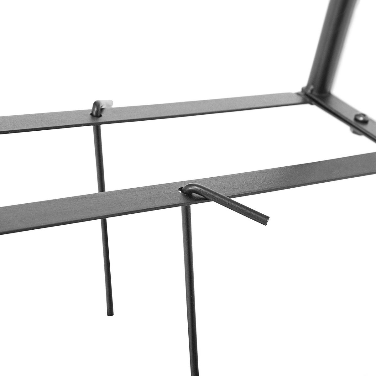 ROSENBOGEN - Schwarz, Metall (138/242/35.5cm) - Relaxdays