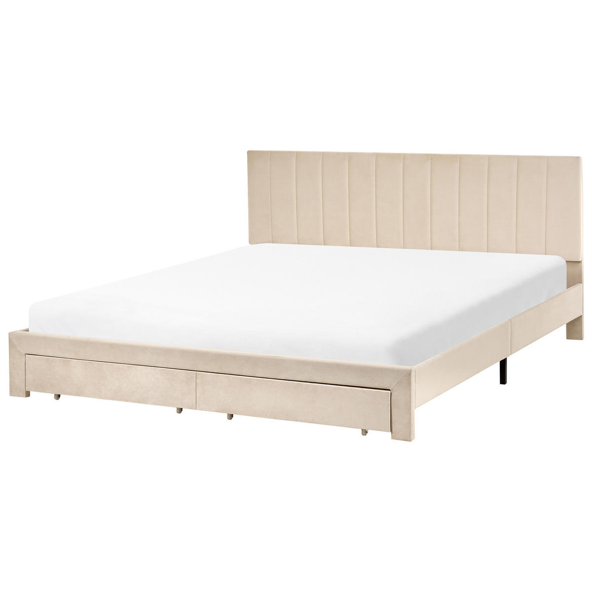 BETT 180/200 cm Beige Lonzac - Beige, Textil (180/200cm) - Beliani