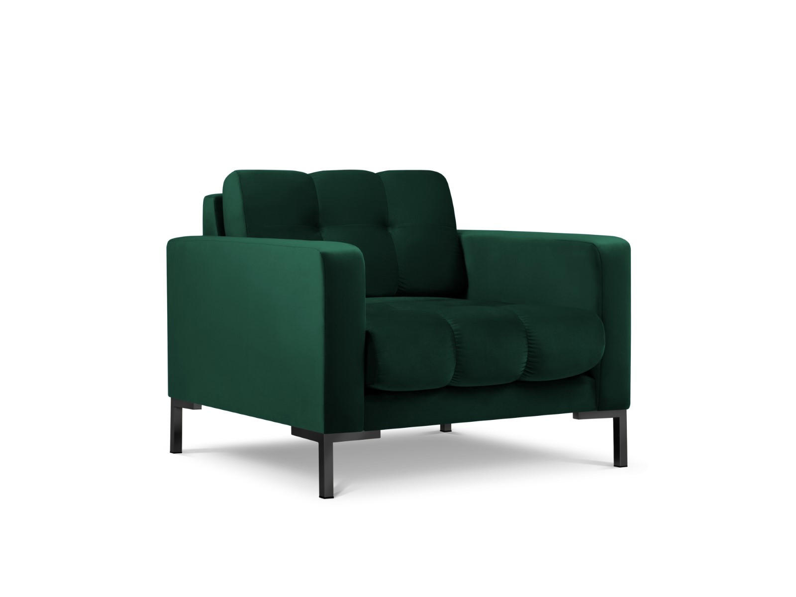SESSEL Mamaia aus Samt flaschengrün - Grün, Textil (92/75/87cm) - Micadoni