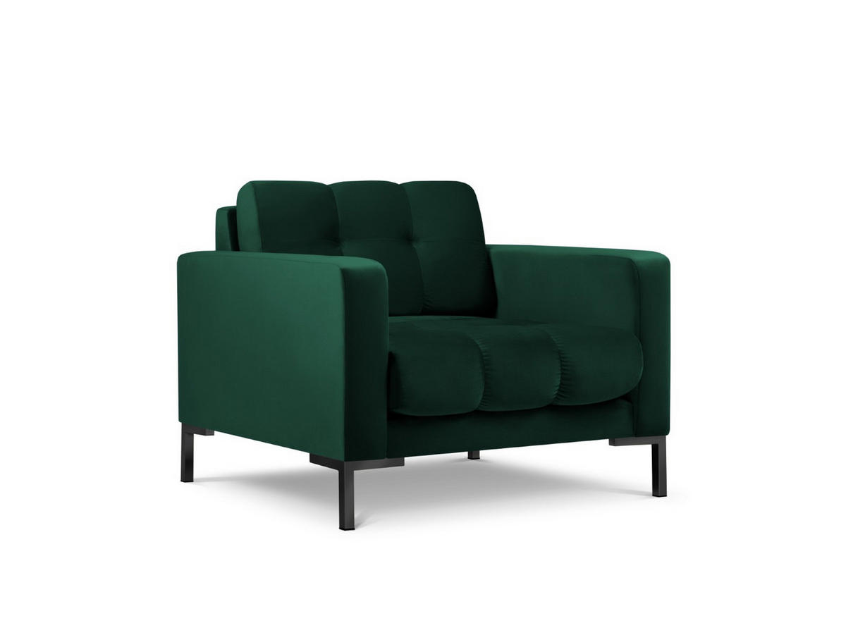 SESSEL Mamaia aus Samt flaschengrün - Grün, Textil (92/75/87cm) - Micadoni