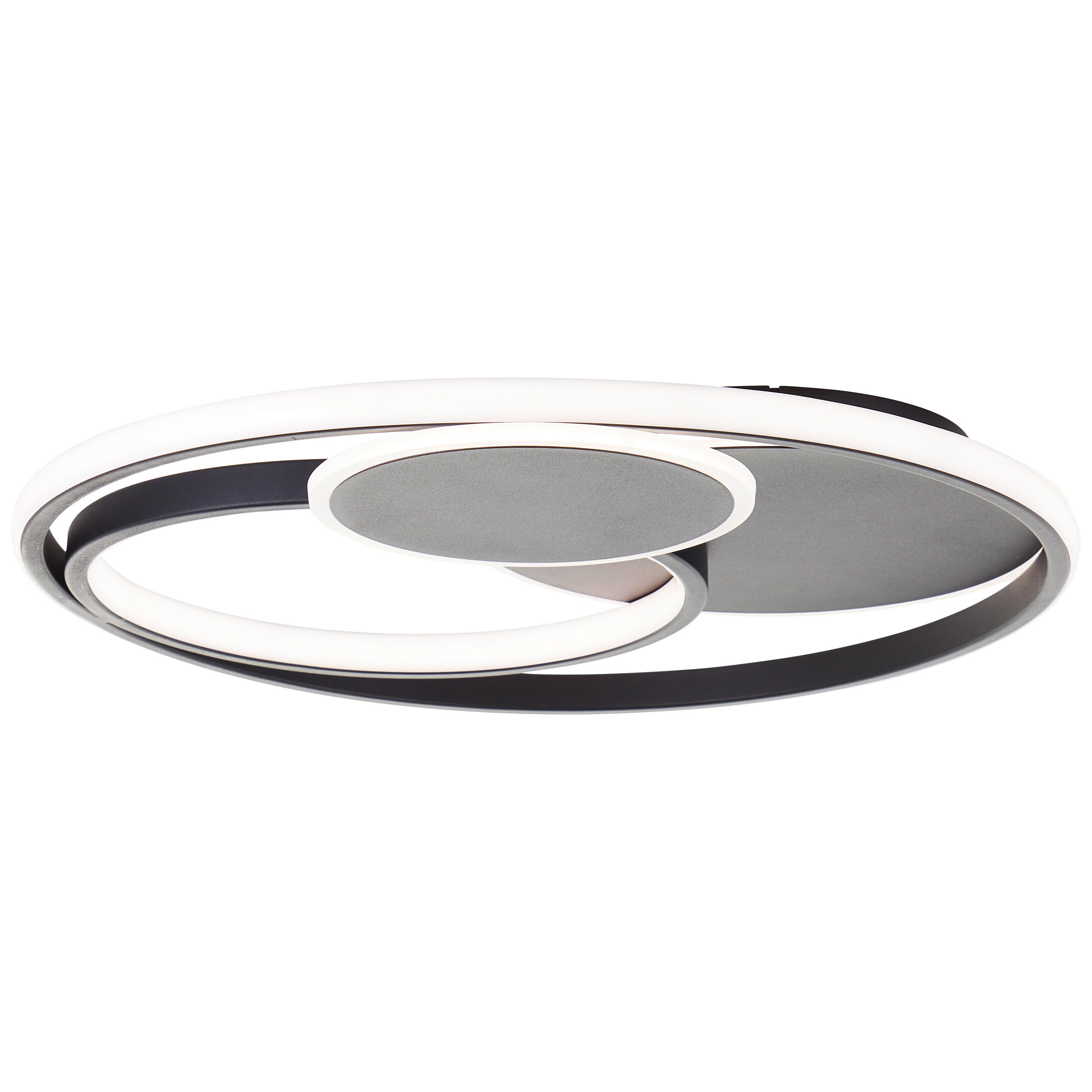 DECKENLEUCHTE Runda G99371/76 - Schwarz, Metall (50/50/7cm) - Brilliant