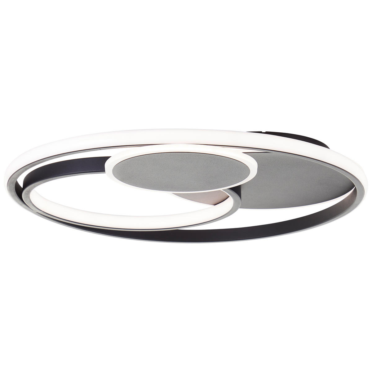 DECKENLEUCHTE Runda G99371/76 - Schwarz, Metall (50/50/7cm) - Brilliant