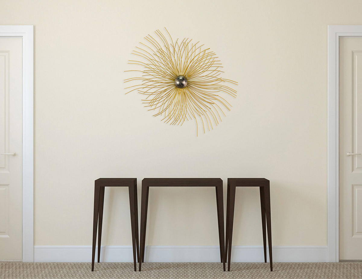 WANDDEKO Gold 80/65 cm - Goldfarben, Metall (80/65/11cm) - KUNSTLOFT