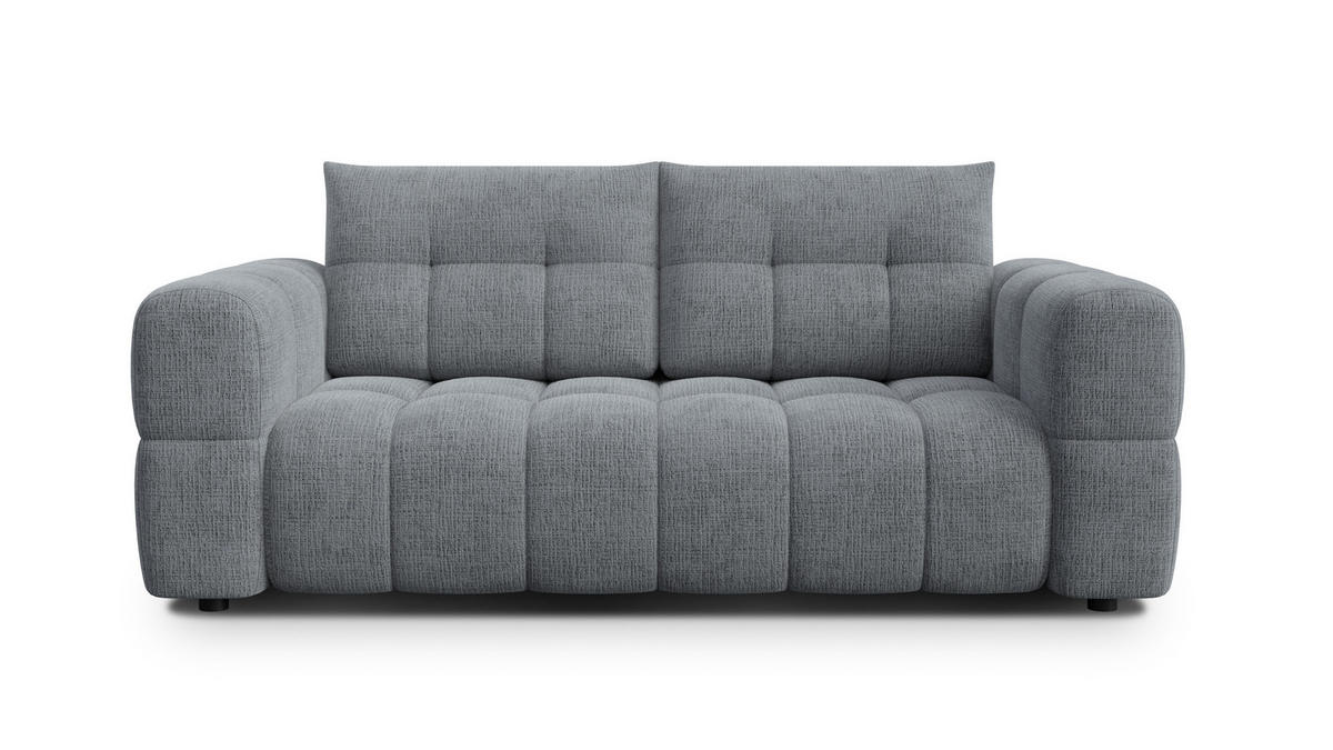 SOFA CLOUDI 2,5-Sitzer, dunkelgrau - Dunkelgrau/Schwarz, Holz/Textil (211/89/104cm) - Courtois Laville