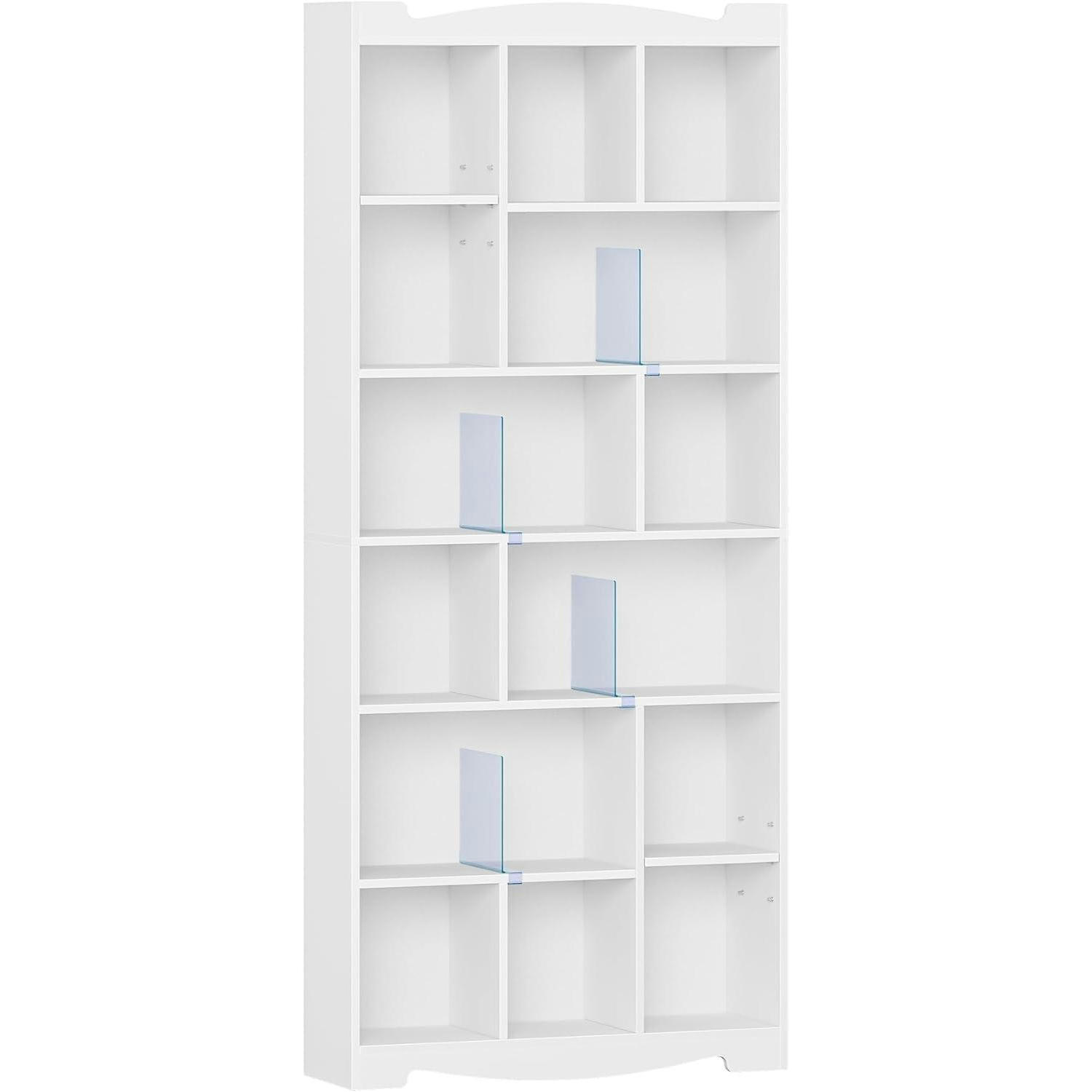 BÜCHERREGAL 6-lagig Weiß 77 x 182,5 cm - Weiß, Holzwerkstoff (77/182.5/24cm)