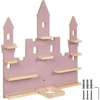 WANDREGAL Mylittlestory Princess Castle,59 x 15,5 x 58 cm, pink - Pink, Holz (59/58/15.5cm) - tectake