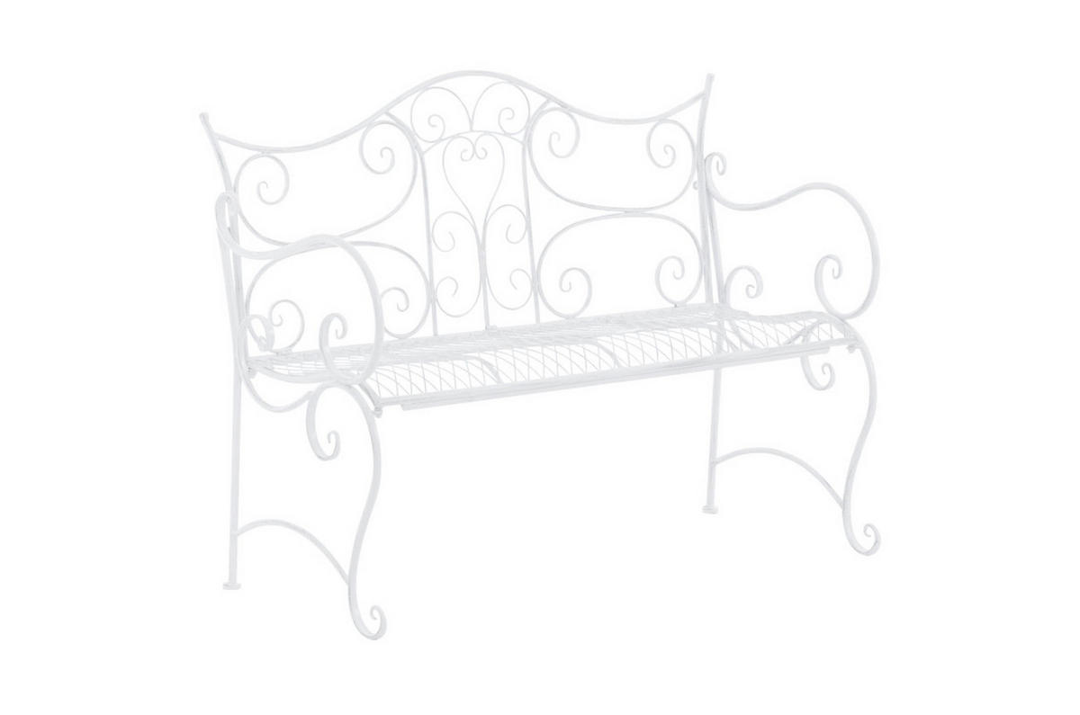 GARTENBANK Targo weiß - Weiß, Metall (113/47/89cm) - TPFGarden