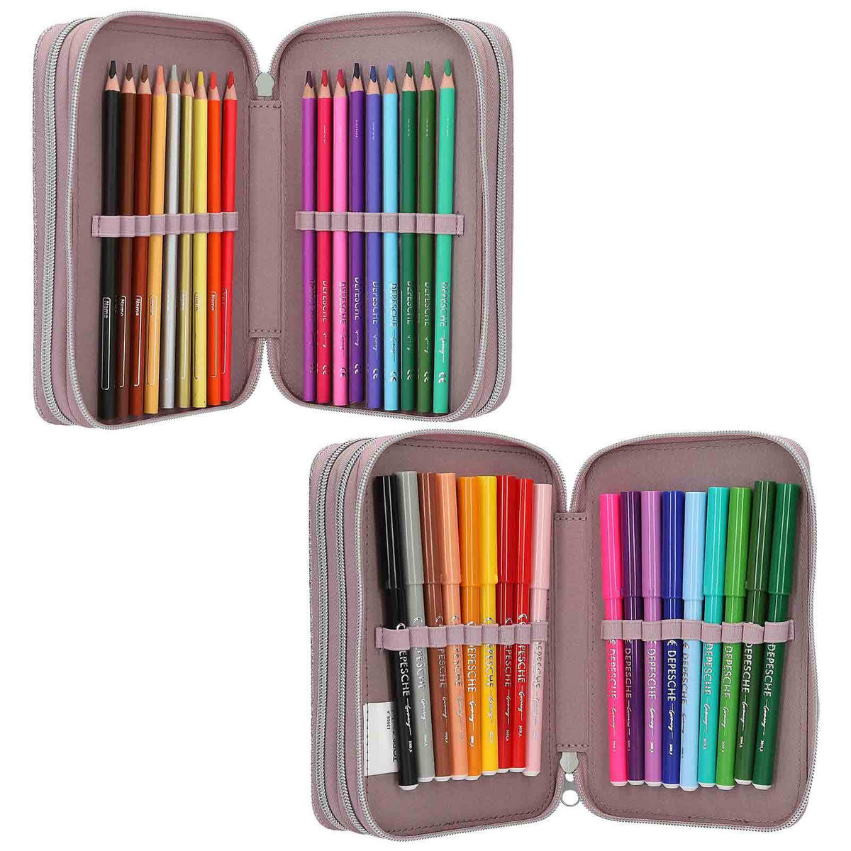 SCHUL-SET BLOOMING KITTY TOPModel flieder 2er Set - Flieder, Textil (1/1cm) - Depesche Germany