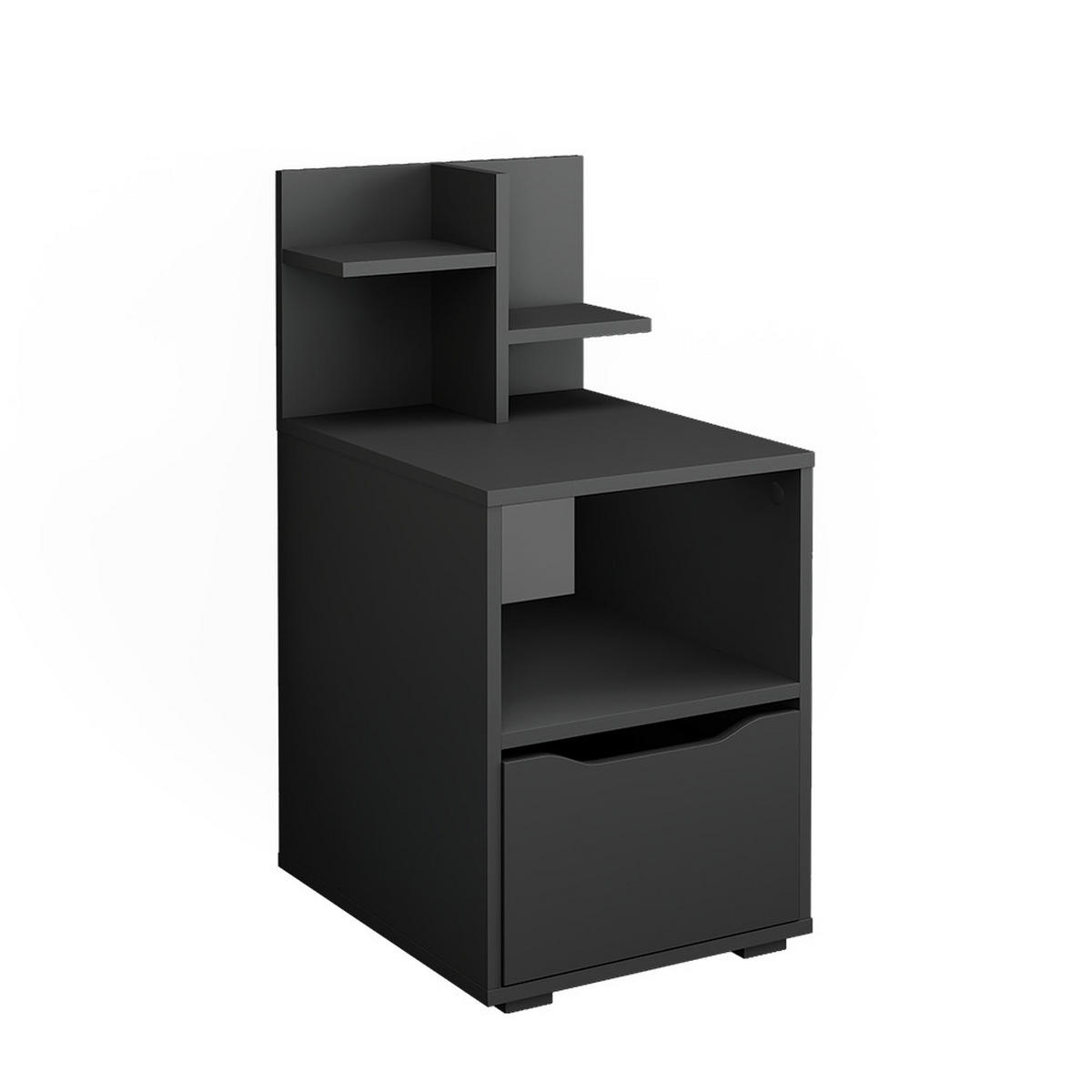 NACHTTISCH Ruben Anthrazit 40 x 82.2 cm mit Schublade - Anthrazit, Holzwerkstoff (40/82.2/48cm) - Vicco